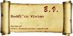 Bodócs Vivien névjegykártya